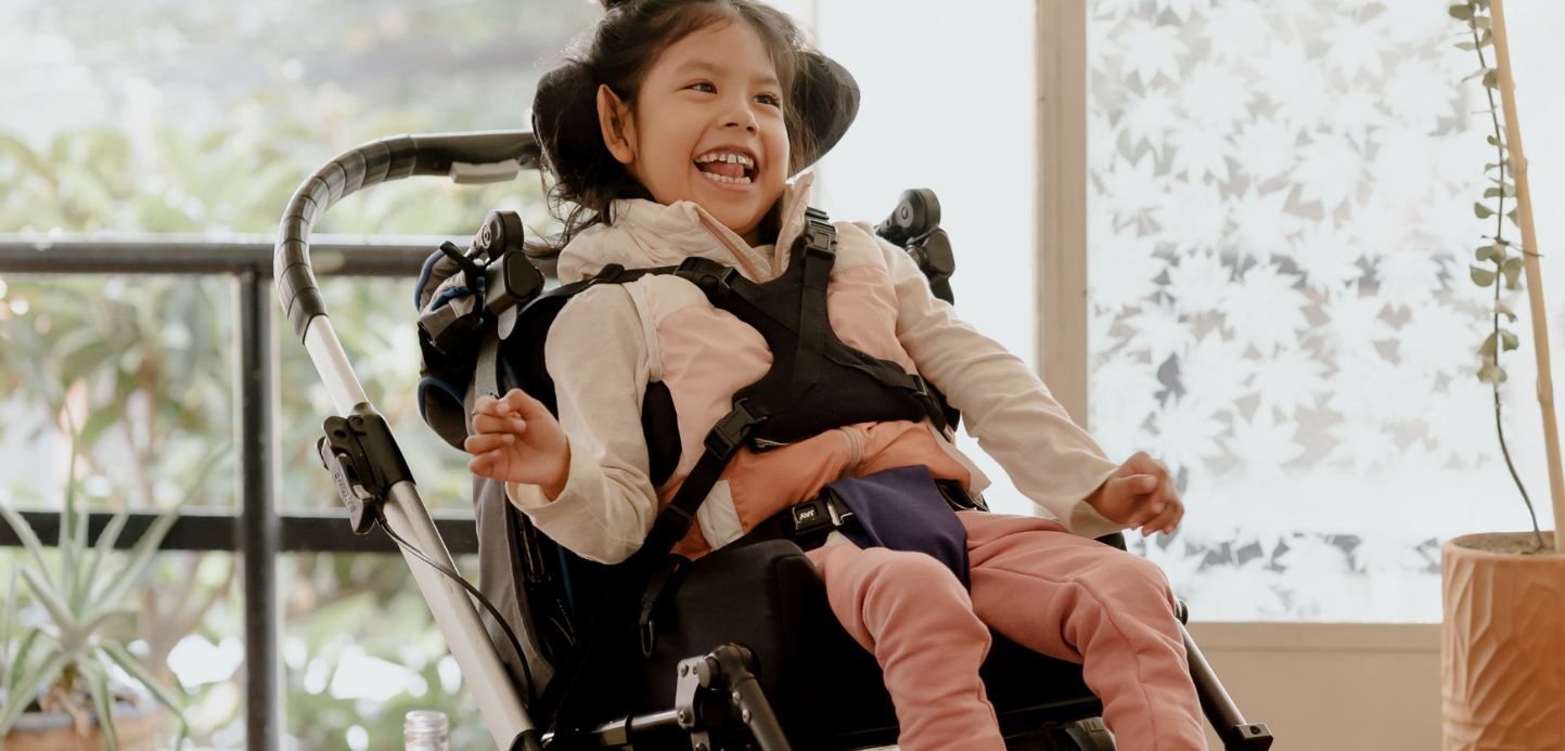 Kid in wheelchair