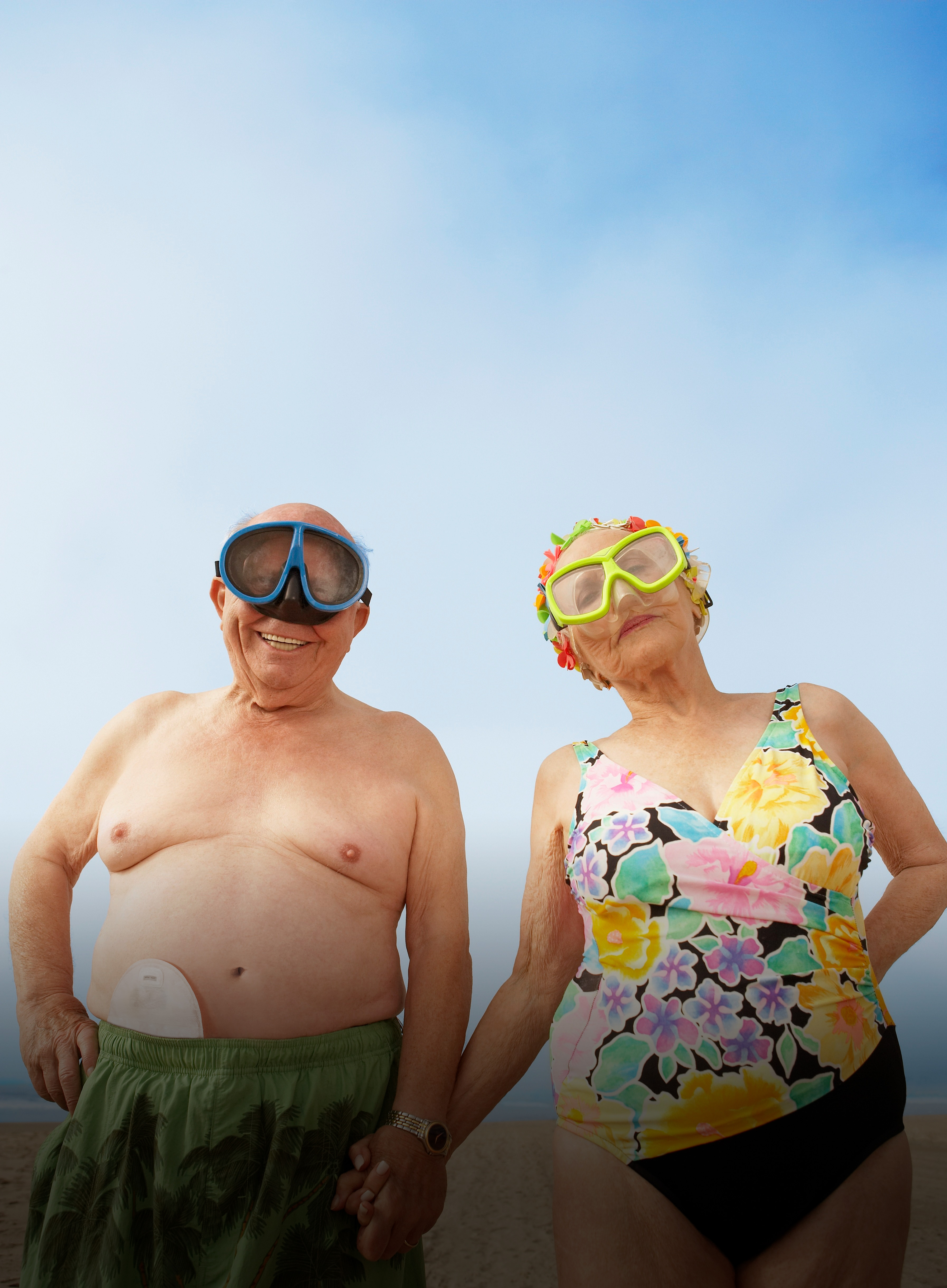 Older Couple Swimsuit